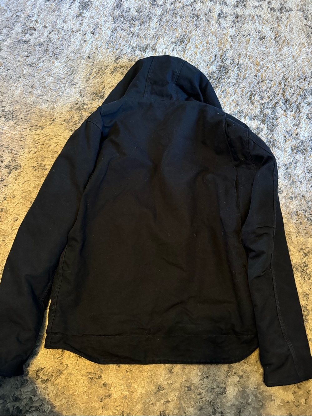 Carhartt Black Sherpa-Lined Hooded Zip Jacket - Picture 2 of 5